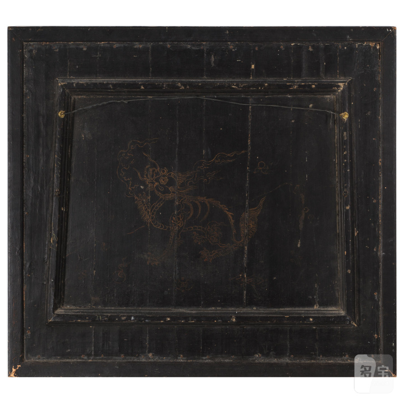 十七/十八世紀 黑漆嵌螺鈿玉堂人物圖屏 | A MOTHER-OF-PEARL-INLAID BLACK LACQUERED 'PAVILION' PANEL - 图2